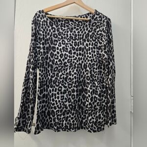 Mario Serrani Animal Print Blouse, Large